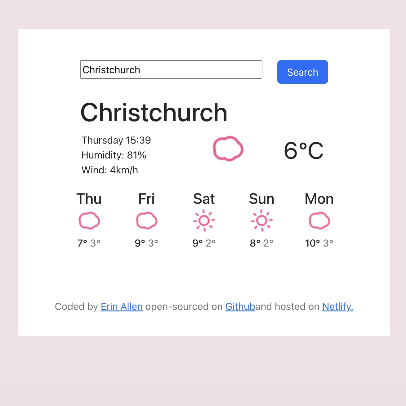 Weather app